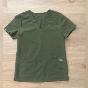 Figs Green Scrub Top